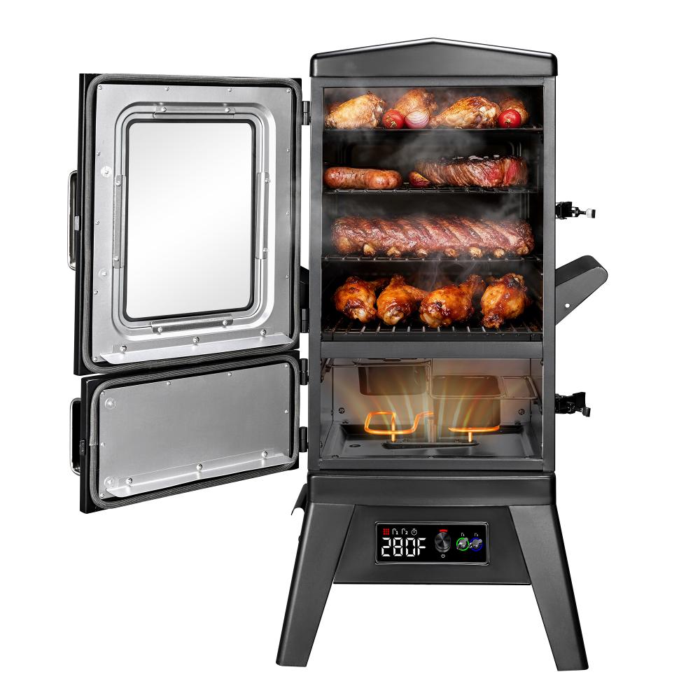 Maison Huis 40" Vertical Electric Smoker Grill, 633 Sq. In. Cooking Space, 4 Removable Racks & Meat Probe