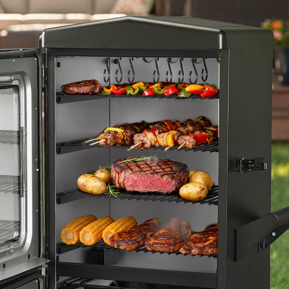 Maison Huis  Vertical Electric Pellet Smoker Grill, 616 Sq. In. Cooking Space, LED Temperature Control, Meat Probe & 4 Racks