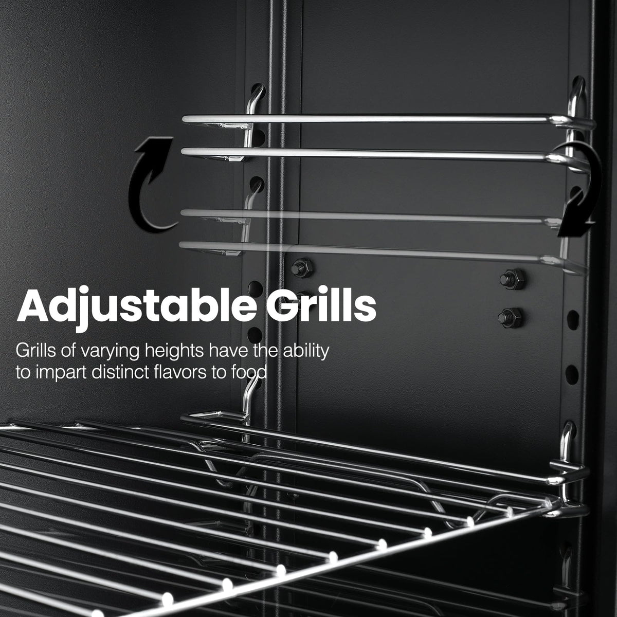 Maison Huis Vertical Propane Gas Smoker with Cover, Outdoor BBQ Smoker Grill with 3 Removable Racks, Wood Chip Box & Water Pan